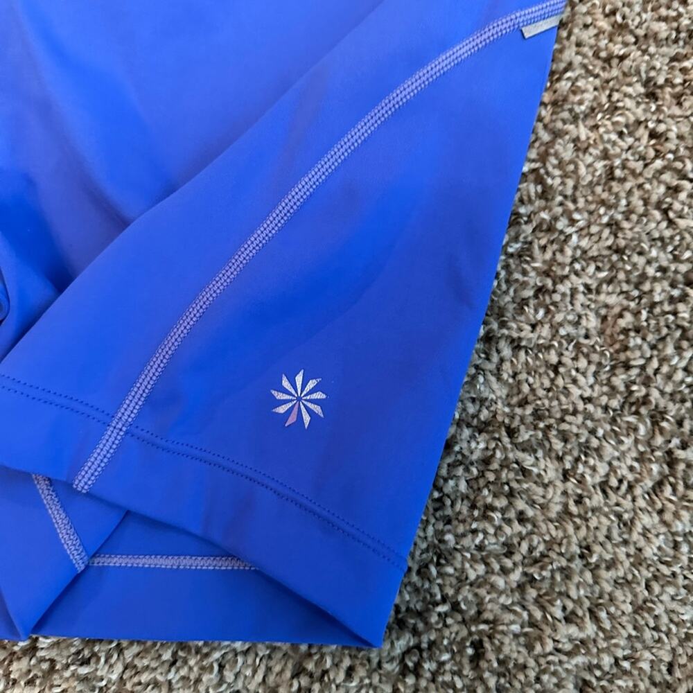 Athleta Women's Blue Athletic Shorts Siz Large Tall - Picture 7 of 8
